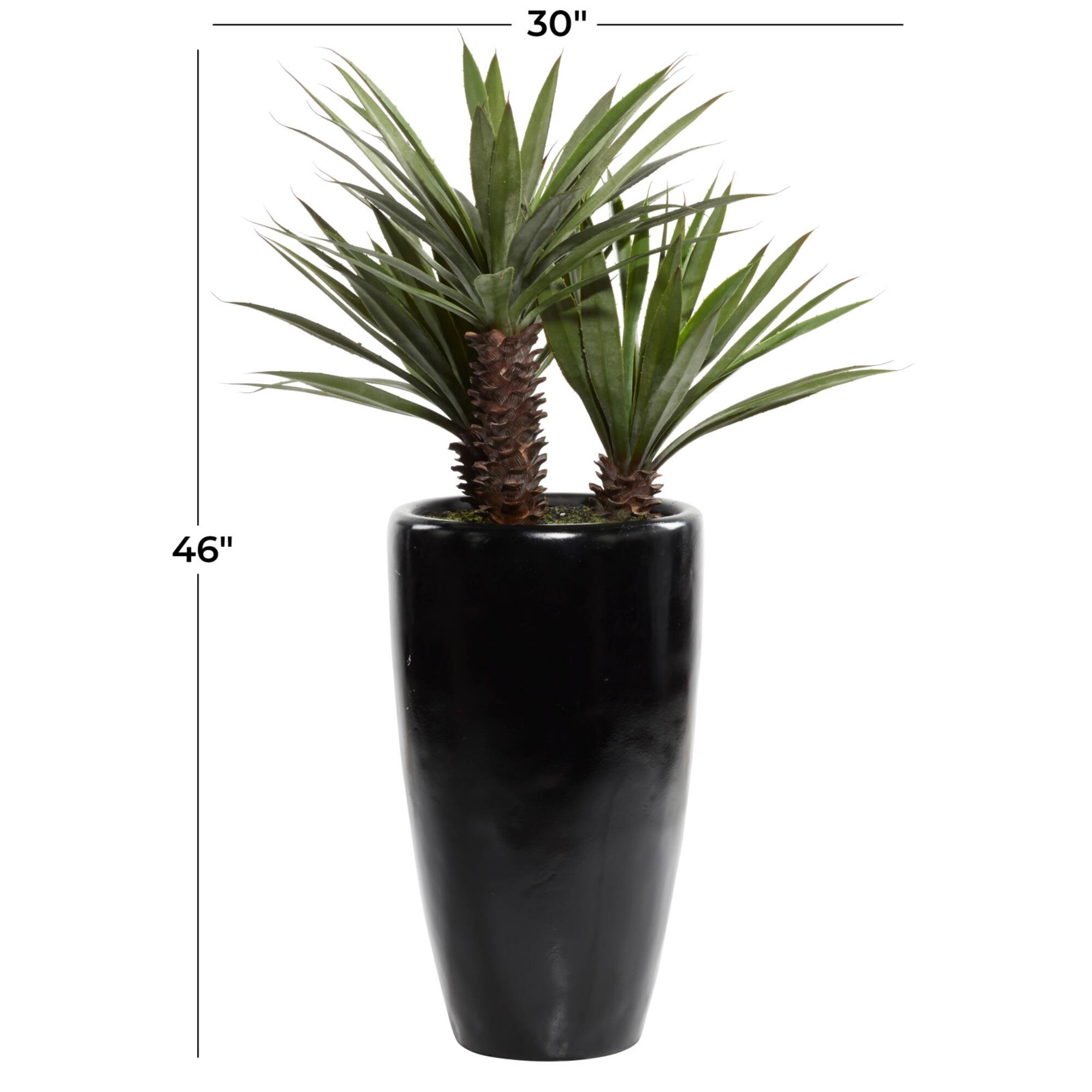 46" Black Contemporary Floral & Botanical Artificial Foliage